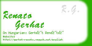 renato gerhat business card